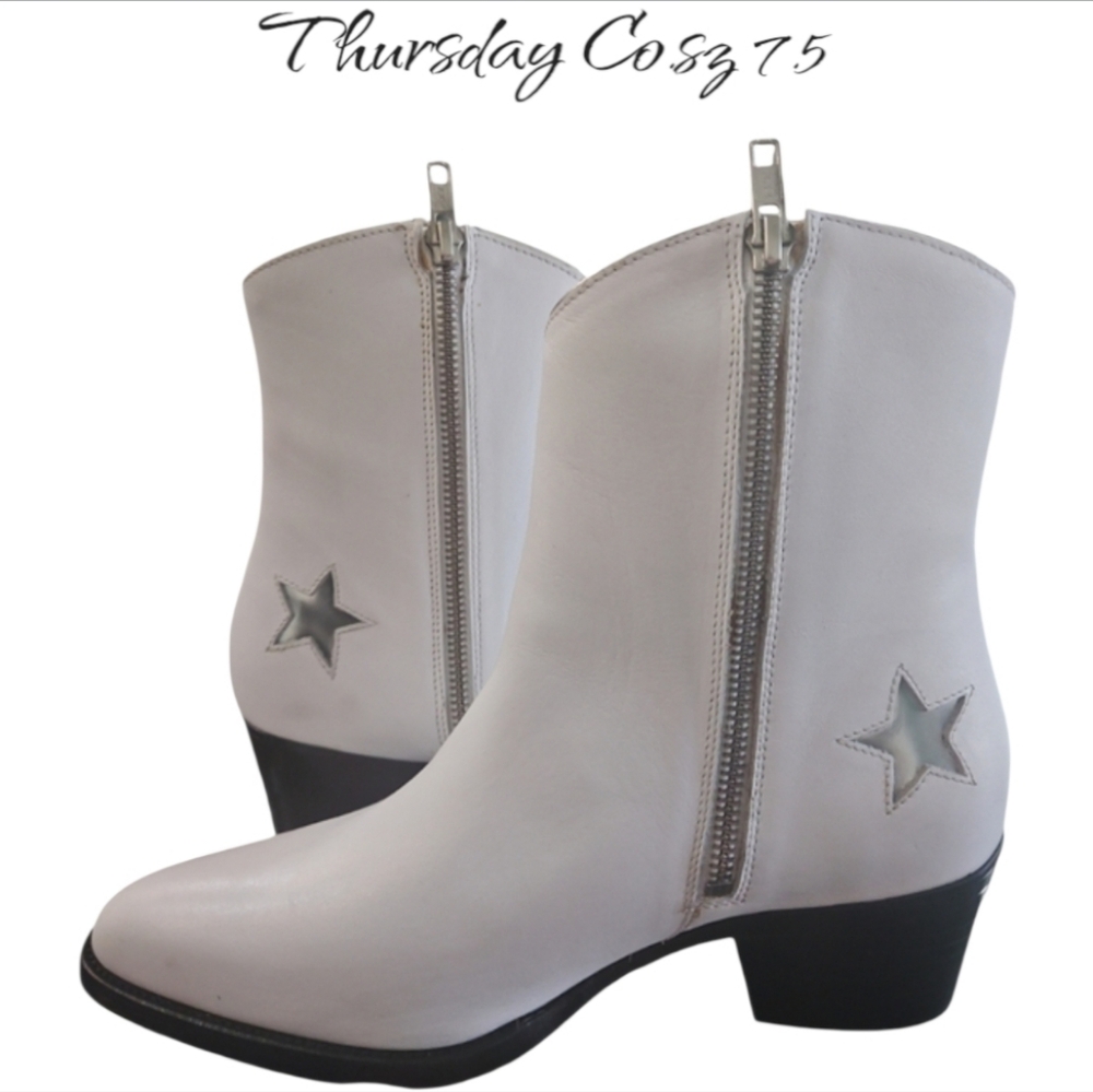 Thursday Boot Company White Ankle Boots
